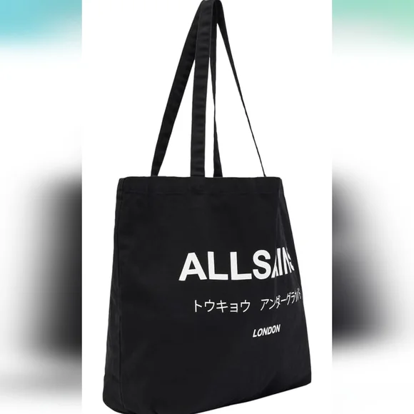 AllSaints UNDERGROUND Black Tote Bag Brand New - Picture 3 of 5